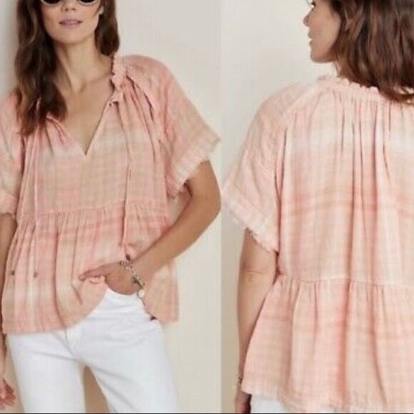 New Anthropologie Pilcro and the letterpress blouse size XS - Picture 1 of 8